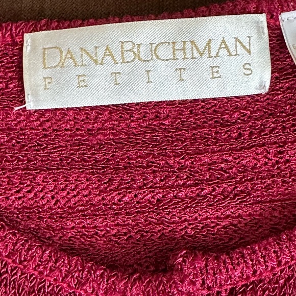 Dana Buchman Burgundy Knitted Short Sleeves Button Down Cardigan SZ SP - Picture 12 of 16